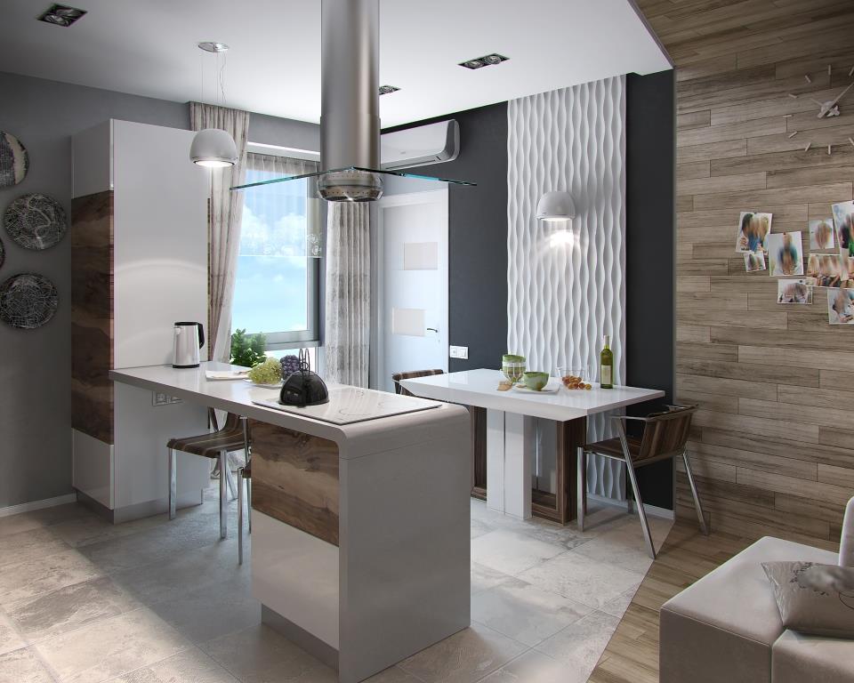 Full kitchen renovation with white cabinetry and marble countertops in Jersey City