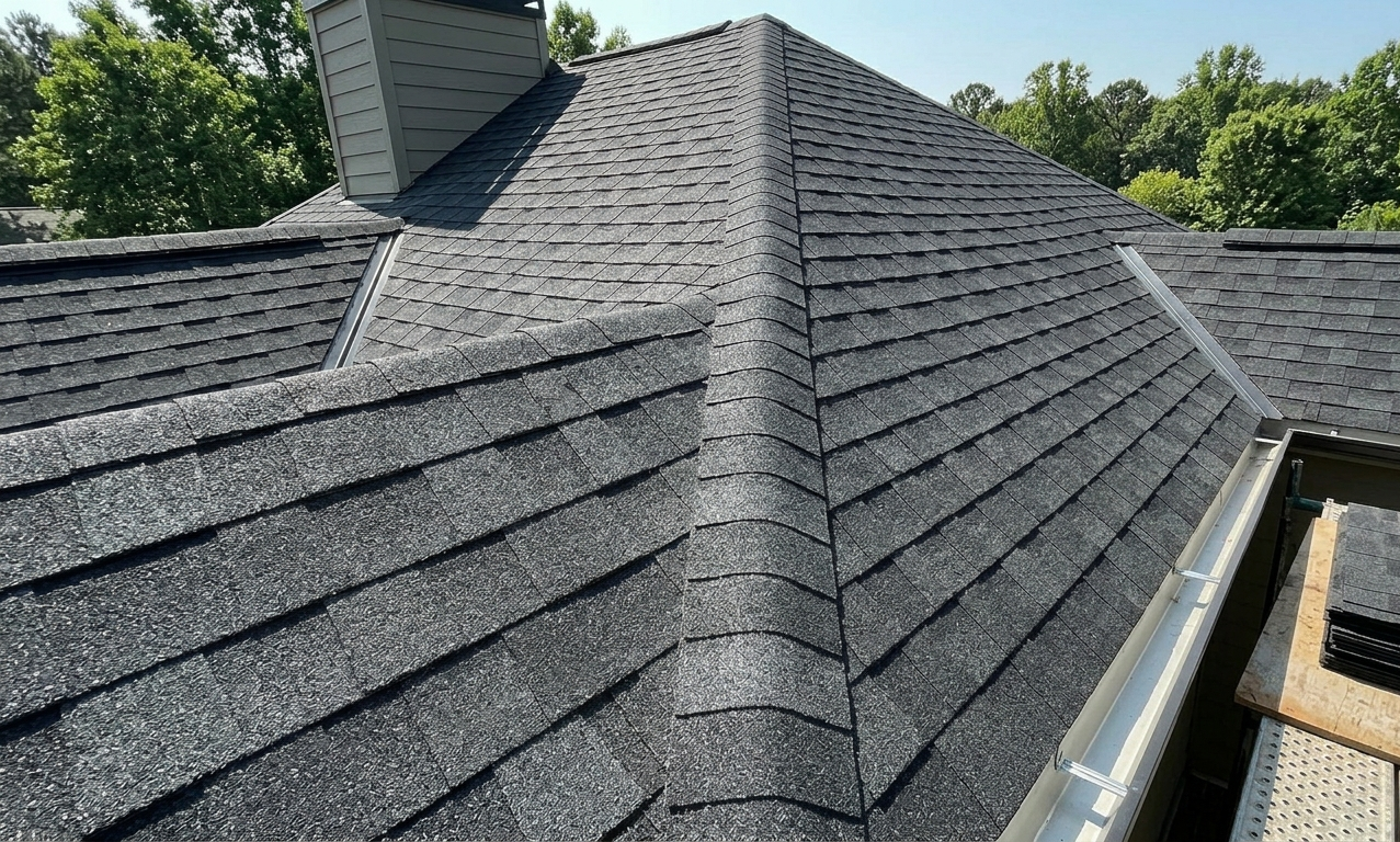 Abstract Roofing team at work in West New York NJ